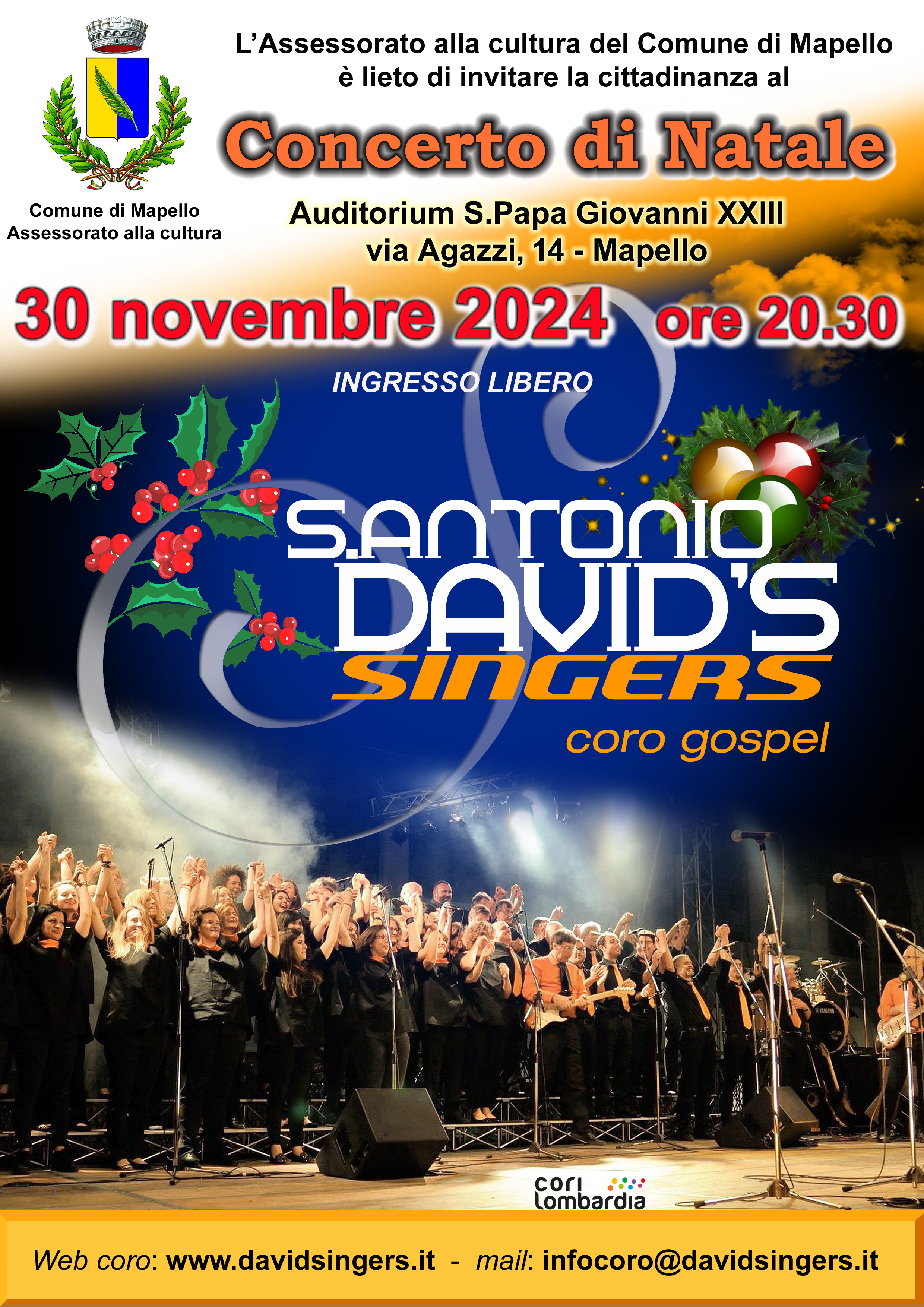 Immagine che raffigura Concerto di Natale: S.Antonio David's Singers 