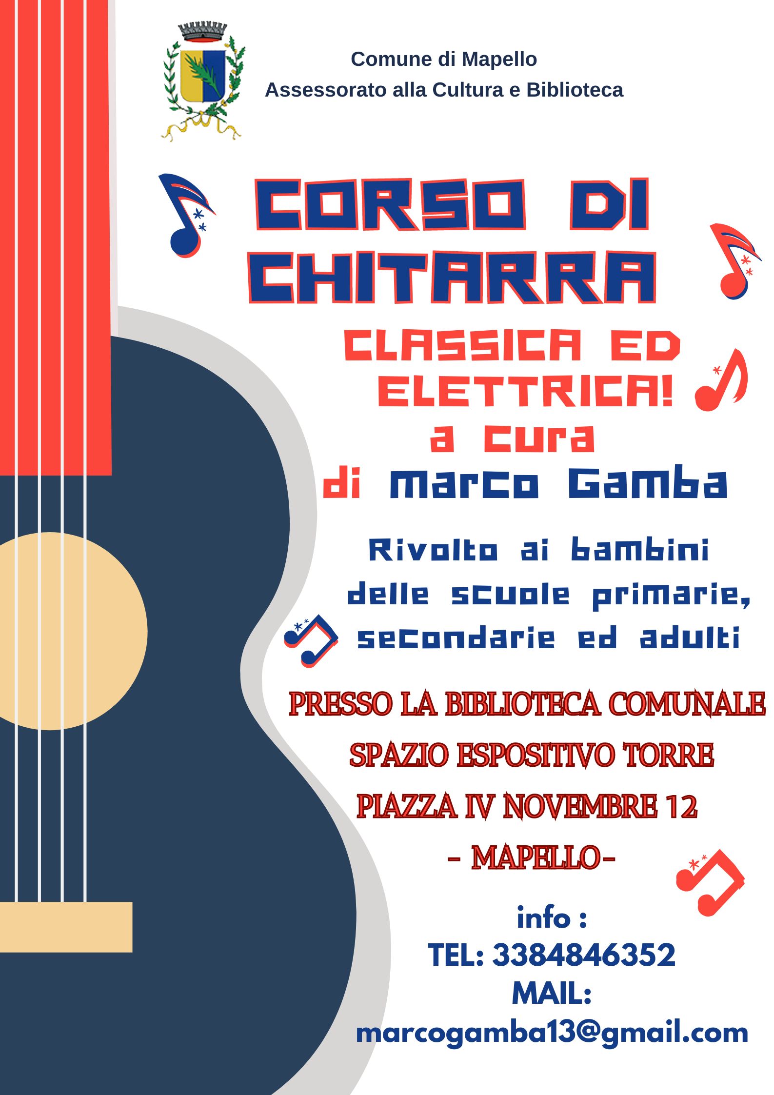 Corso di Chitarra Classica ed Elettrica!